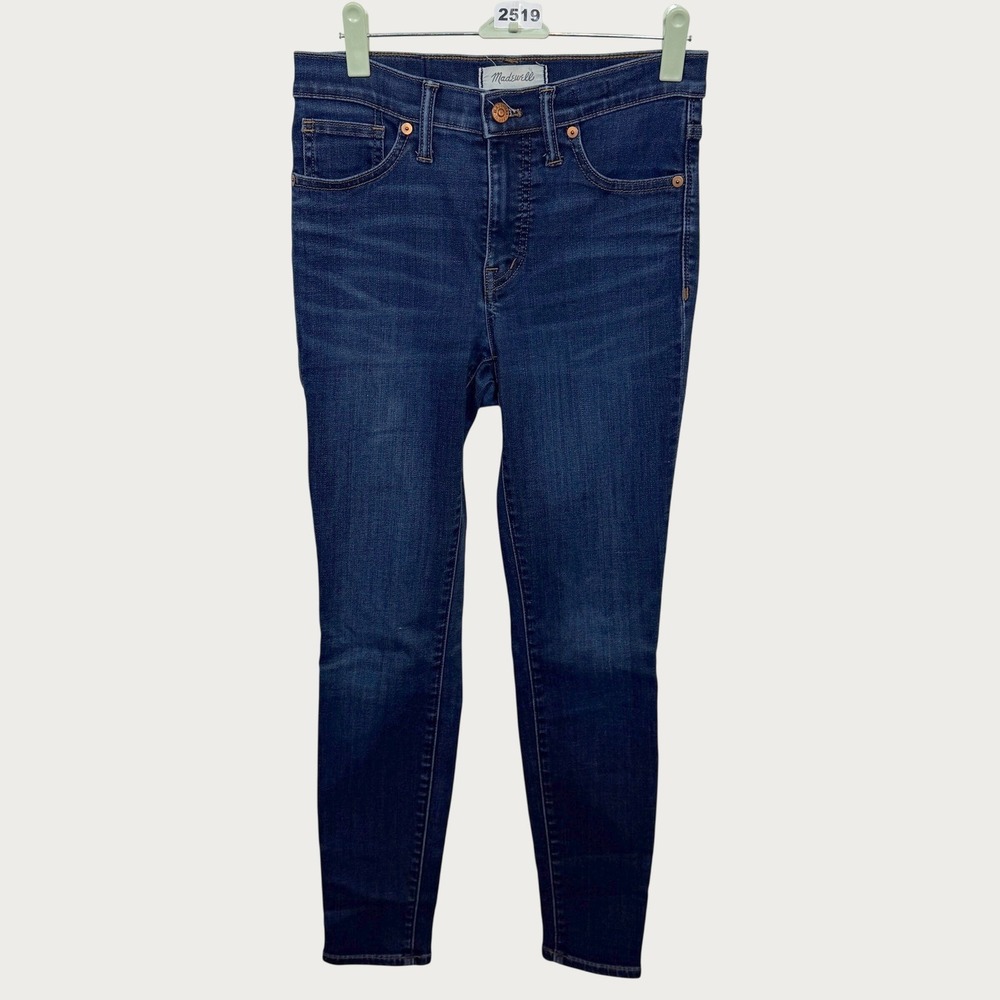 Madewell Skinny Jeans Womens 26 Blue 9" High-Rise Dark Wash Denim